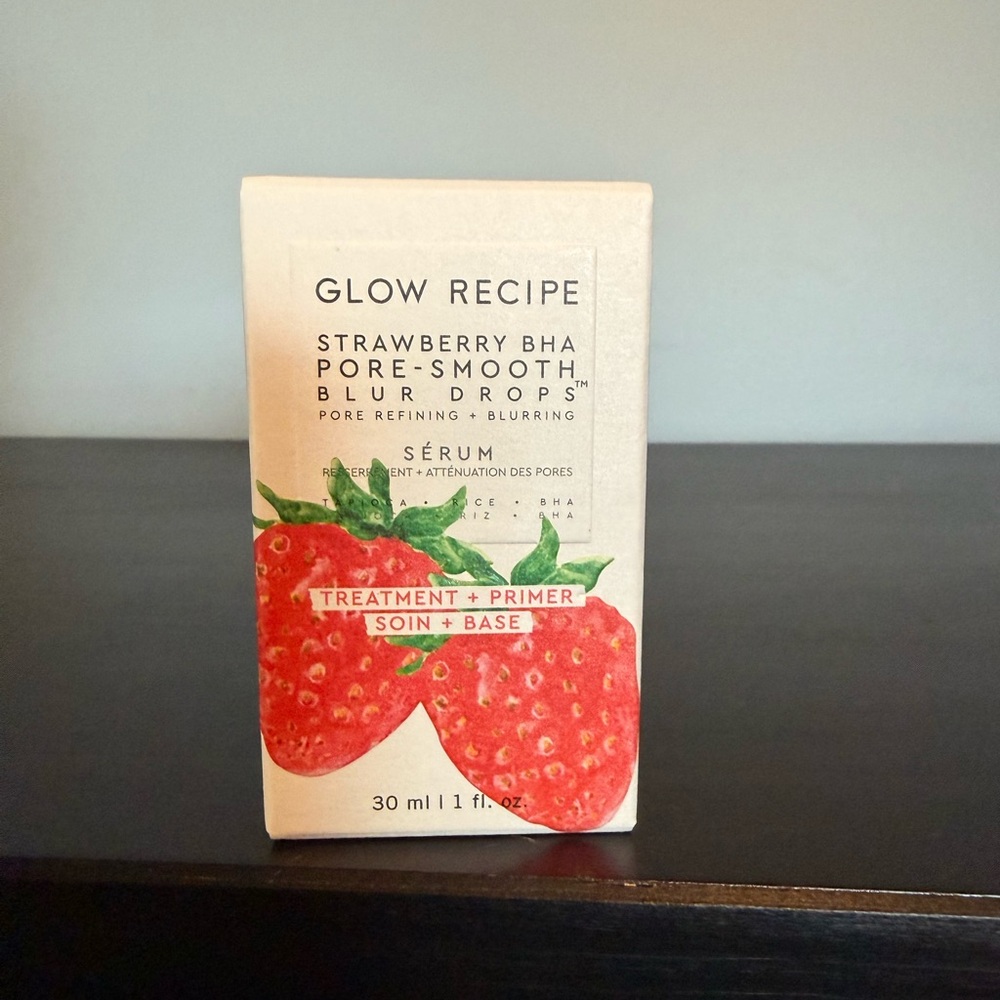 Glow Recipe- Strawberry BHA Pore-Smooth Blur Drops Serum, NEW